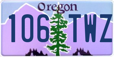 OR license plate 106TWZ