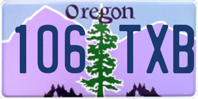 OR license plate 106TXB