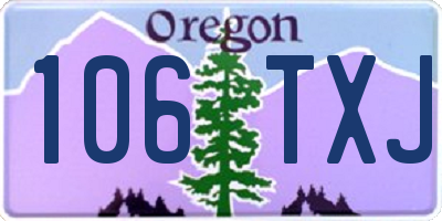 OR license plate 106TXJ