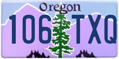 OR license plate 106TXQ