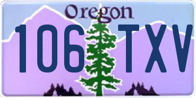 OR license plate 106TXV