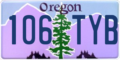 OR license plate 106TYB
