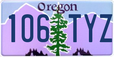 OR license plate 106TYZ