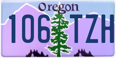 OR license plate 106TZH
