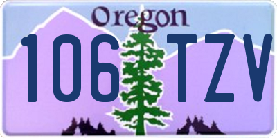 OR license plate 106TZV