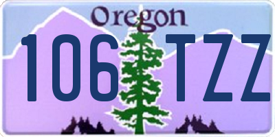 OR license plate 106TZZ