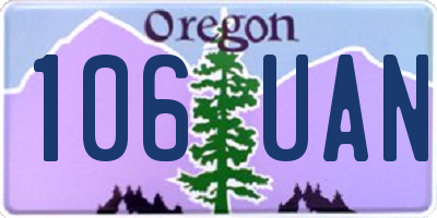 OR license plate 106UAN