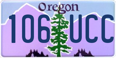 OR license plate 106UCC