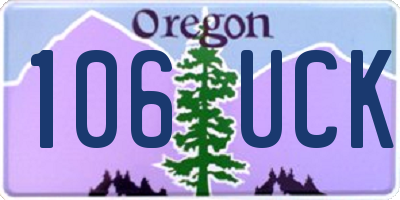 OR license plate 106UCK