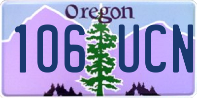 OR license plate 106UCN