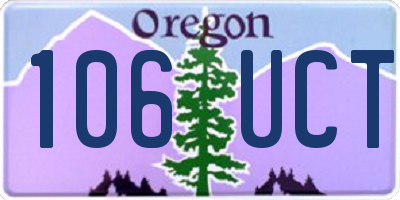OR license plate 106UCT