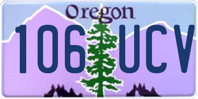 OR license plate 106UCV