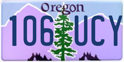 OR license plate 106UCY