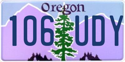 OR license plate 106UDY