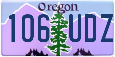 OR license plate 106UDZ