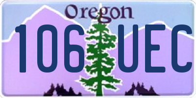 OR license plate 106UEC
