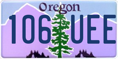 OR license plate 106UEE