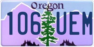 OR license plate 106UEM