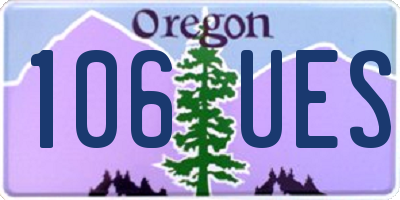OR license plate 106UES