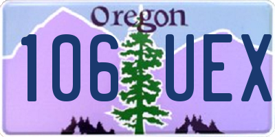 OR license plate 106UEX