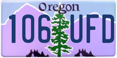 OR license plate 106UFD