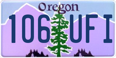 OR license plate 106UFI