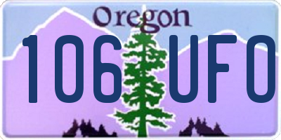 OR license plate 106UFO