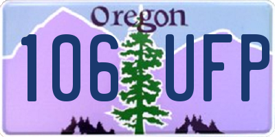 OR license plate 106UFP