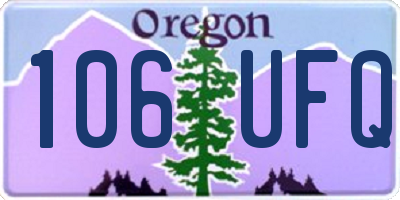 OR license plate 106UFQ