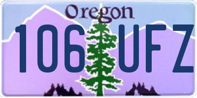 OR license plate 106UFZ