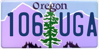 OR license plate 106UGA