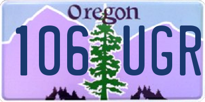 OR license plate 106UGR