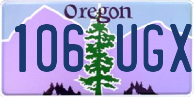 OR license plate 106UGX