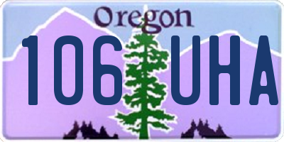 OR license plate 106UHA
