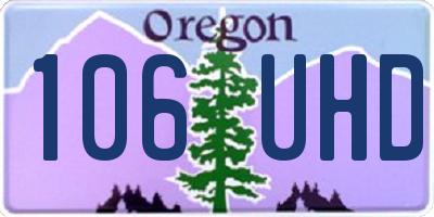 OR license plate 106UHD