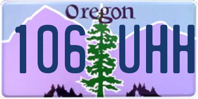 OR license plate 106UHH