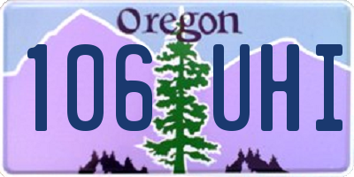 OR license plate 106UHI