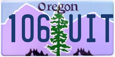 OR license plate 106UIT