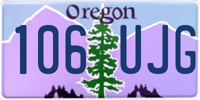 OR license plate 106UJG