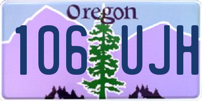 OR license plate 106UJH
