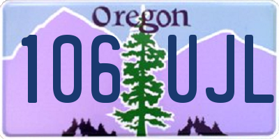 OR license plate 106UJL