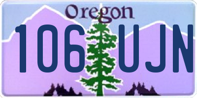 OR license plate 106UJN