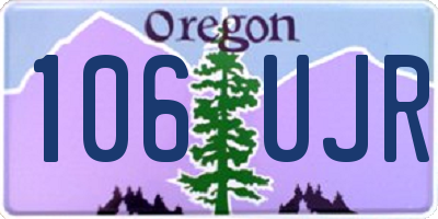 OR license plate 106UJR