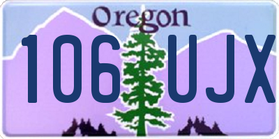 OR license plate 106UJX