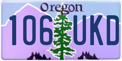 OR license plate 106UKD
