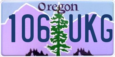 OR license plate 106UKG