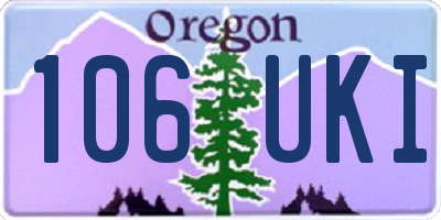 OR license plate 106UKI