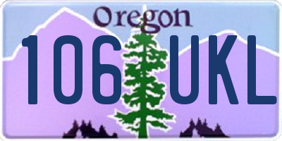 OR license plate 106UKL