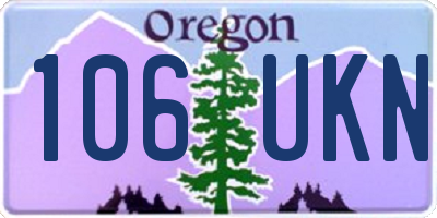 OR license plate 106UKN