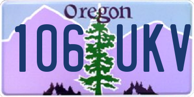 OR license plate 106UKV
